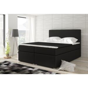 Kontinentální postel Boxspring DIANA černá 180x200cm