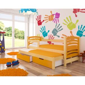 Dětská výsuvná postel VILLA oranžová