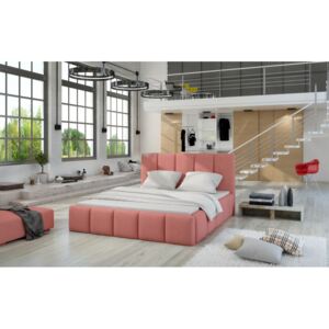 Čalouněná postel HEDVIKA růžová 140x200cm