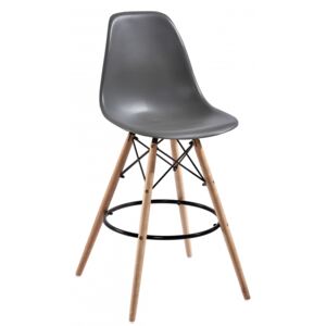 Skandinávská barová židle AMI hoker tmavě šedá