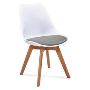Skandinávská židle FORD 2 bílá / šedá