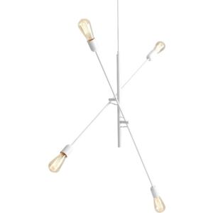 Nordic Design Bílé kovové závěsné světlo Staple 4
