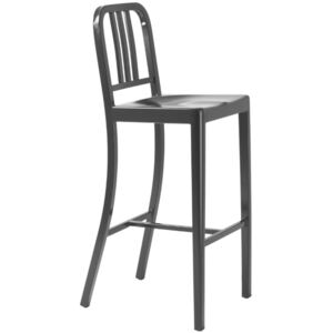 Nordic Design Černá kovová barová židle Divala 74 cm
