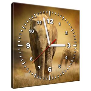 Tištěný obraz s hodinami Putování slonů ZP1176A_1AI