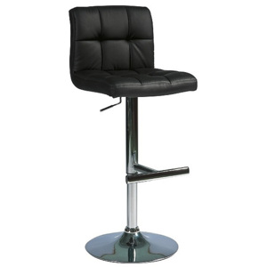 Barová židle COA C-105, 92-115x44x37, černá
