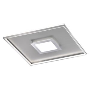 LED stropní svítidlo Zoe, čtvercové, chrom 60x60cm