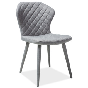 Jídelní čalouněná židle v šedé barvě s prošíváním KN909