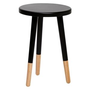 Hübsch Dřevěná stolička Round černá