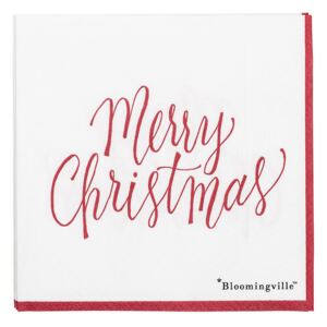 Bloomingville Vánoční papírové prostírání Merry Christmas Red