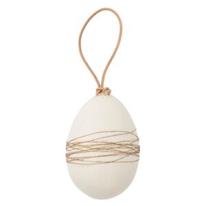 Bloomingville Dekorativní plastové vajíčko bílé