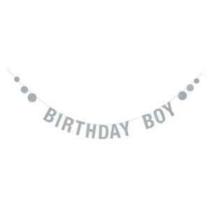 Bloomingville Girlanda „Birthday boy“ modrá