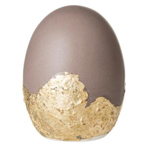 Bloomingville Dekorativní keramické vajíčko Egg hnědé