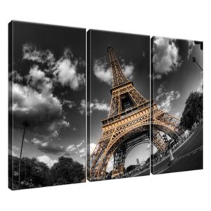 Obraz na plátně Výhled zdola na Eiffelovu věž 90x60cm 263A_3J