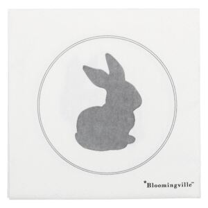 Bloomingville Papírové ubrousky bílé Bunny