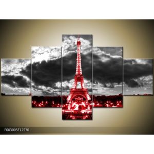 Obraz noční Eiffelovy věže v Paříži (F003005F12570)