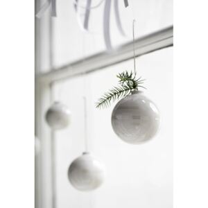 Kähler Keramické vánoční baňky Omaggio perlové