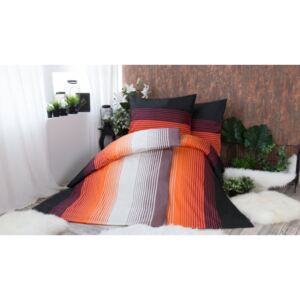 XPOSE ® BAVLNĚNÉ POVLEČENÍ na 2 postele - Erika oranžová 140x200/70x90cm
