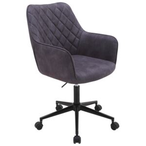OTOČNÁ ŽIDLE, šedá, černá, mikrovlákno Xora - Otočné židle