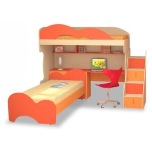 LENZA Dětská patrová postel elko MIA-001