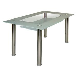 IA-EXPORT Jídelní stůl IA3007, kov/sklo, 150x90 cm