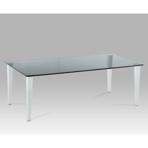 Artium Konferenční stolek, čiré sklo s potiskem / chrom - GCT-525 BK