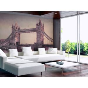 Tapeta malovaný London Bridge + lepidlo ZDARMA Velikost (šířka x výška): 150x116 cm