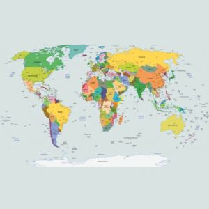 Postershop Fototapeta: Mapa světa (2) - 184x254 cm