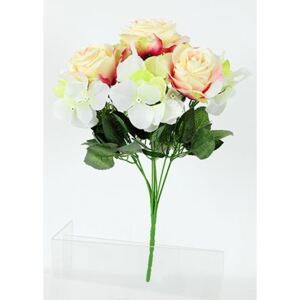 Autronic Růže a hortenzie, puget, barva smetanová. Květina umělá. UKA-075