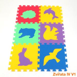 Pěnový koberec MAXI Zvířata IV, 5 barev