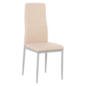 TEMPO Židle, ekokůže pudrová růžová / šedý kov, COLETA NOVA