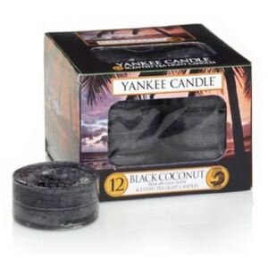 Čajové vonné svíčky Yankee Candle Black Coconut 12 kusů