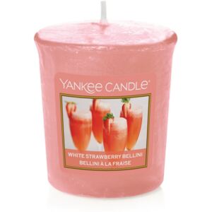 Votivní vonná svíčka Yankee Candle White Strawberry Bellini - Šampaňské s jahodami 50 GRAMŮ