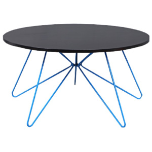 Konferenční stolek, černý dub / modrá, MIKKEL 0000191784 Tempo Kondela