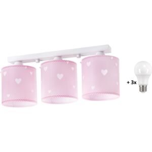 Dalber 62013S SWEET DREAMS - Dětský růžový lustr + Dárek 3x LED žárovka