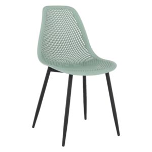 TEMPO Jídelní židle, zelená/černá TEGRA