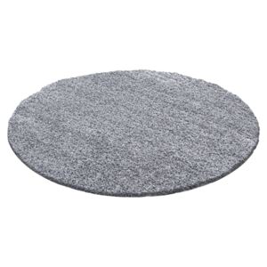 Ayyildiz Kusový koberec Shaggy Life 1500 světle šedý vysoký vlas, kulatý 080x080 cm