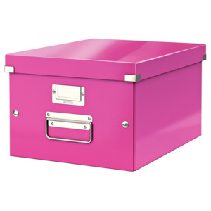 Krabice CLICK & STORE WOW střední archivační, růžová