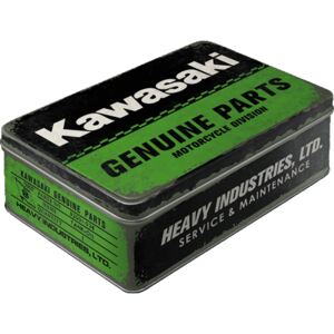 Nostalgic Art Plechová dóza plochá - Kawasaki (Genuine Parts) 2,5l
