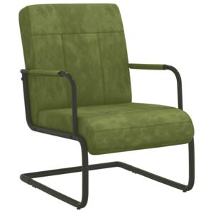 Konzolová židle světle zelená samet