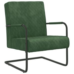 Konzolová židle tmavě zelená samet