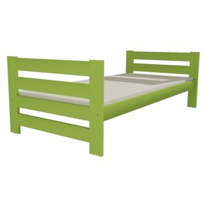 Dřevěná postel VMK 5E 90x200 borovice masiv zelená