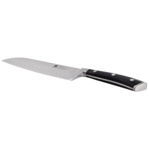 Kuchyňský nůž Masterpro Santoku z nerezové oceli 17,5 cm / černá