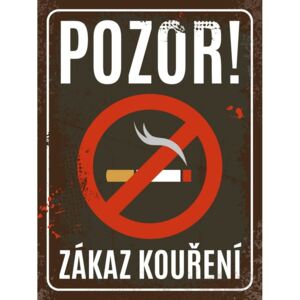 Postershop Plechová cedule - Zákaz kouření