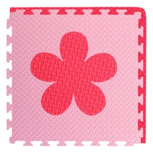 Pěnový BABY koberec - růžová,červená 1 díl