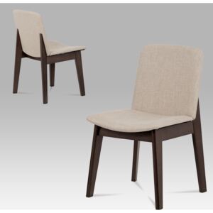 Artium Jídelní židle, barva ořech, potah krémový - BC-3915 WAL