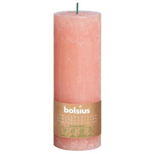 Bolsius - svíčka EKO Rustic 6,8 x 19 cm, růžová