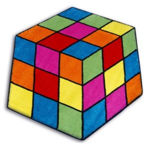 *Dětský kusový koberec Rubikova kostka vícebarevný, Velikosti 80cm