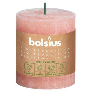Bolsius - svíčka EKO Rustic 6,8 x 8 cm, růžová