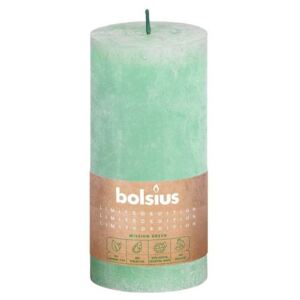 Bolsius - svíčka EKO Rustic 6,8 x 13 cm, zelená