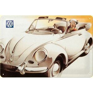 Nostalgic Art Plechová cedule: VW Beetle Cabrio - 20x30 cm